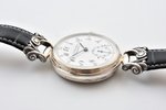 wristwatch, "Carl Andersson Kristianstad", silver, total weight (with watch strap) 120.80 g, Ø 49.5...