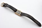 rokas pulkstenis, "Cartier", mehāniskais, sudrabs, zeltījums, 925 prove, kopējais svars (ar siksniņu...