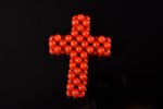 a cross, Sard coral, top class, 4.62 g., the item's dimensions 3.6 x 2.7 x 0.8 cm, coral...