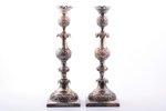 pair of candlesticks, silver, 84 standart, 1887, 633.60 g, by Szmul Szkarłat, Minsk, Russia, h 31 cm...