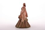 figurine, Young woman in traditional costume, ceramics, Riga (Latvia), sculpture's work, by Elvīra P...