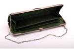 театральная сумочка, серебро, модерн, 84 проба, общий вес изделия 504.40, 23.2 x 9.4 x 2 см, 1908-19...