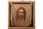 icon, Savior-Not-Made-by-Hands, silver, guilding, painted on zinc, 84 standard, Russia, 1908-1917, 1...