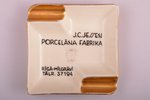 ashtray, advertisment, porcelain, J.K. Jessen manufactory, Riga (Latvia), 1936-1939, 9.2 x 9.2 cm, p...
