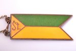 badge, Cavalry Regiment, headquarters, Latvia, the 30ies of 20th cent., 39.8 x 15.2 mm...