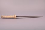 нож, общая длина 42.4 см, длина лезвия 27.7 см, кость, Япония, 19-й век...