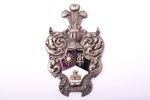 pendant, Student corporation "Vironia", silver, enamel, Latvia, Russia, beginning of 20th cent., 54....