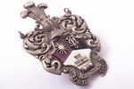pendant, Student corporation "Vironia", silver, enamel, Latvia, Russia, beginning of 20th cent., 54....