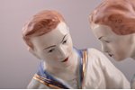 figurine, Sailor with girl, porcelain, USSR, Olevsk porcelain factory, h 24.3 cm...