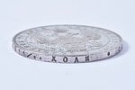 1 rublis, 1844 g., KB, SPB, liels kronis, sudrabs, Krievijas Impērija, 20.53 g, Ø 35.6 mm, AU...