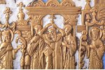 ikona, Kunga Krusta Pacelšana, vara sakausējuma, 3-krāsu emalja, Krievijas impērija, 19. un 20. gads...