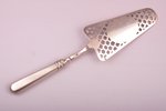 fish serving shovel, silver, 84 standard, 155.10 g, engraving, 31.3 cm, 1872?, Moscow, Russia...