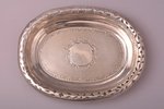 biscuit tray, silver, 84 standard, 282.5 g, engraving, 22.8 x 17.7 cm, 1867, Moscow, Russia, center...