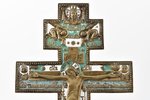 krusts, Kristus Krustā Sišana, vara sakausējuma, 2-krāsu emalja, Krievijas impērija, 20. gs. sākums,...