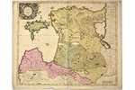 karte, Livonija un Kurlānde (Gerard Valck 1652-1726), Krievijas impērija, ~1700 g., 52 x 64 cm, piel...