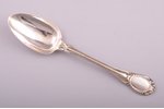 spoon, silver, 84 standard, 66.15 g, 19.5 cm, Iganty Sazikov's firm "Sazikov", 1860, St. Petersburg,...