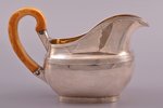 cream jug, silver, 84 standard, total weight of item 234.65, gilding, bone, h 11.2 cm, by Akerblom (...