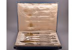 flatware set, silver, 10 items, 800, 950 standard, total weight of items 815.20, metal, France, in a...