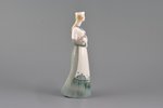 figurine, Christina, porcelain, Riga (Latvia), USSR, sculpture's work, underglaze hand painting with...