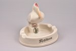 ashtray, advertisment, "Pelikan", porcelain, J. K. Jessen factory, Riga (Latvia), 1933-1935, 11.5 x...