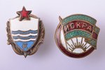 set, 7 badges of Voluntary Sports Societies, USSR...