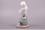 figurine, a Cook and a Cat, porcelain, USSR, LFZ - Lomonosov porcelain factory, molder - V. Mikhalyo...