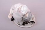 statuete, Pavārs un kaķis, porcelāns, PSRS, LFZ - Lomonosova porcelāna rūpnīca, modeļa autors - V. M...