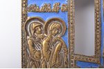 крест, Распятие Христово, медный сплав, 1-цветная эмаль, Российская империя, начало 20-го века, 22 x...