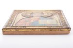 icon, Jesus Christ Pantocrator, printed on tin, board, metal, Zhako and Bonaker factory, Russia, the...