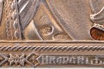 икона, Иверская икона Божией Матери, доска, серебро, живопиcь, 84 проба, Российская империя, 1896-19...