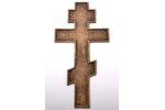 крест, Распятие Христово, медный сплав, 2-цветная эмаль, Российская империя, начало 20-го века, 37.7...