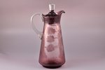 pitcher, "Fishermen", h 30.5 cm, chip on the surface of the lid...