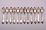 set of 12 teaspoons, silver, 950 standard, 289.20 g, 14.6 cm, France, in a box...