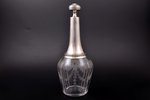 carafe, silver, 950 standard, glass, h 28.5 cm, France...