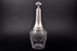 carafe, silver, 950 standard, glass, h 28.5 cm, France...