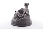 inkstand, Dogs at partridge, cast iron, 11 x 21.5 x 12.2 cm, weight 1874.30 g., USSR, Kamensk-Uralsk...