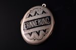 a medallion, "Erinnerung" ("Memory"), with photography, silver, enamel, 10.51 g., the item's dimensi...