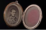 медальон, "Erinnerung" ("На память"), с фотографией, серебро, эмаль, 10.51 г., размер изделия 3.83 x...