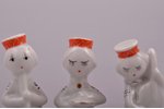 set of figurines, The Band (3 members), porcelain, Riga (Latvia), USSR, Riga porcelain factory, mold...