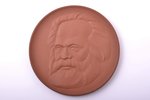 настольная медаль, Карл Маркс 1818-1968 (юбилей 150 лет), завод Мейсен, керамика, Германия, 1971 г.,...