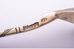 pair of teaspoons, silver, 84 standard, total weight of items 53.30, niello enamel, 13.1 cm, 1843-18...