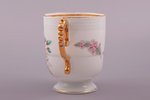 a cup, porcelain, M.S. Kuznetsov manufactory, Riga (Latvia), Russia, 1872-1887, h 10.5 cm...