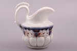 cream jug, porcelain, M.S. Kuznetsov manufactory, Russia, h 12.8 cm...