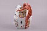 jug, "Devil with playing cards", porcelain, Royal Tettau, Germany, the 2nd half of the 20th cent., h...