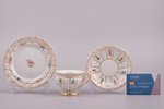 service, for 6 persons (6 tea trio - 18 items), porcelain, Meissen, Germany, h (cup) 5.9 cm, Ø (sauc...