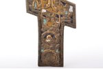 cross, The Crucifixion of Christ, copper alloy, 3-color enamel, Russia, the border of the 19th and t...