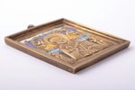 icon, Saint Nicholas the Wonderworker, copper alloy, 6-color enamel, by Rodion Khrustalev, Russia, t...