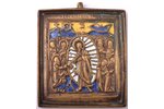 icon, The Resurrection of Christ. Descent into Hades, copper alloy, 3-color enamel, Russia, the bord...