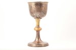 cup, Alexander Kach, bronze, silver plated, Russia, the end of the 19th century, h - 20.8, Ø - 9.8 c...