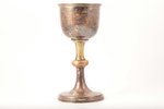 cup, Alexander Kach, bronze, silver plated, Russia, the end of the 19th century, h - 20.8, Ø - 9.8 c...